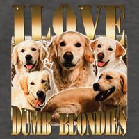 I Love Dumb Blondes Funny Meme Dog Lover Vector Backpack