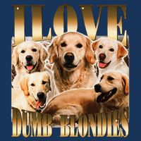 I Love Dumb Blondes Funny Meme Dog Lover 16 in Basic Backpack