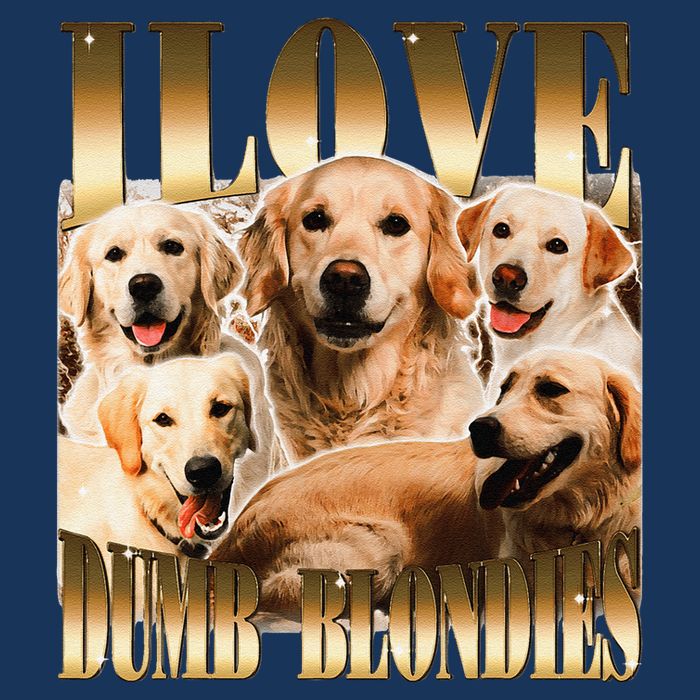 I Love Dumb Blondes Funny Meme Dog Lover 16 in Basic Backpack