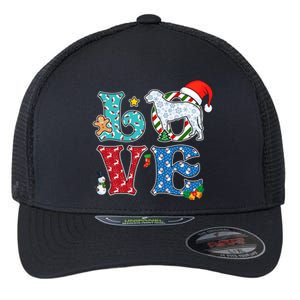 I Love Dog Curlycoated Retriever Christmas Gift Flexfit Unipanel Trucker Cap