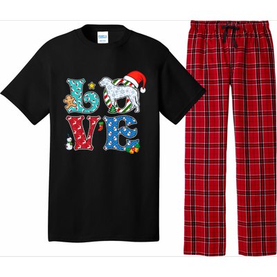 I Love Dog Curlycoated Retriever Christmas Gift Pajama Set