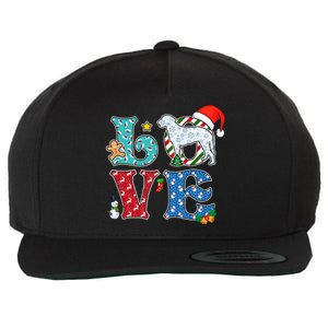 I Love Dog Curlycoated Retriever Christmas Gift Wool Snapback Cap