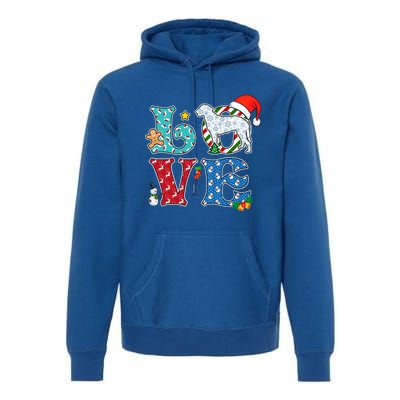 I Love Dog Curlycoated Retriever Christmas Gift Premium Hoodie