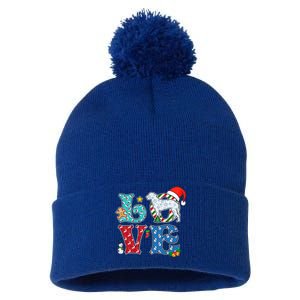 I Love Dog Curlycoated Retriever Christmas Gift Pom Pom 12in Knit Beanie