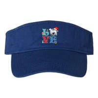 I Love Dog Curlycoated Retriever Christmas Gift Valucap Bio-Washed Visor