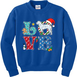 I Love Dog Curlycoated Retriever Christmas Gift Kids Sweatshirt