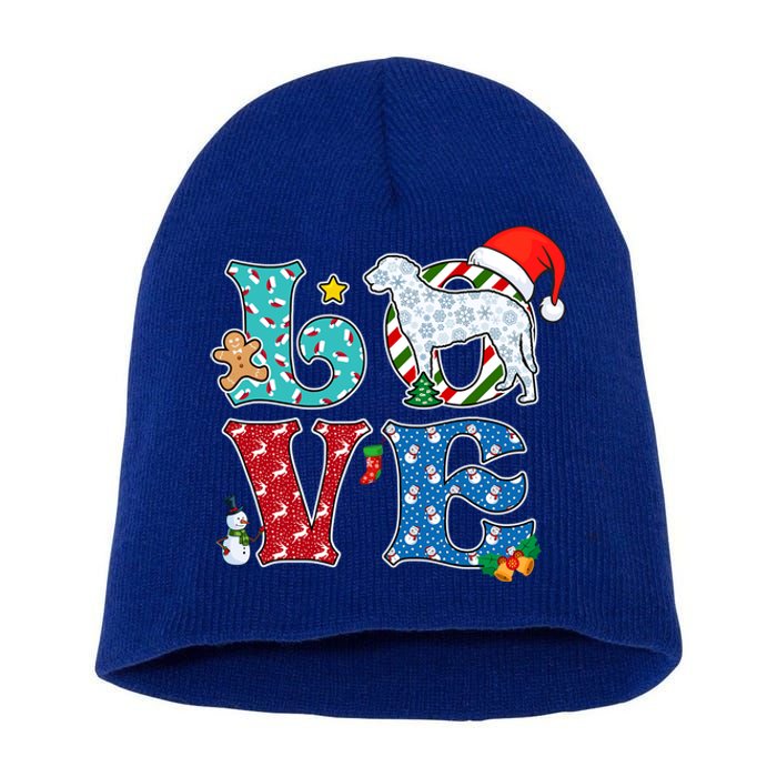 I Love Dog Curlycoated Retriever Christmas Gift Short Acrylic Beanie