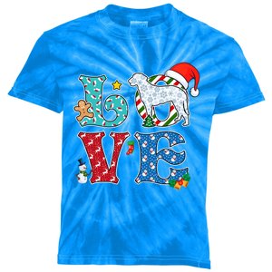 I Love Dog Curlycoated Retriever Christmas Gift Kids Tie-Dye T-Shirt