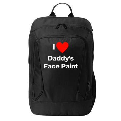 I Love Daddys Face Paint Gift City Backpack