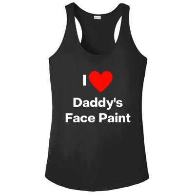 I Love Daddys Face Paint Gift Ladies PosiCharge Competitor Racerback Tank