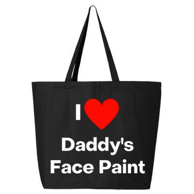 I Love Daddys Face Paint Gift 25L Jumbo Tote