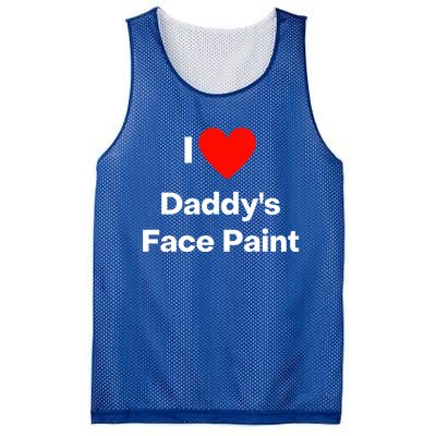 I Love Daddys Face Paint Gift Mesh Reversible Basketball Jersey Tank