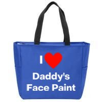 I Love Daddys Face Paint Gift Zip Tote Bag