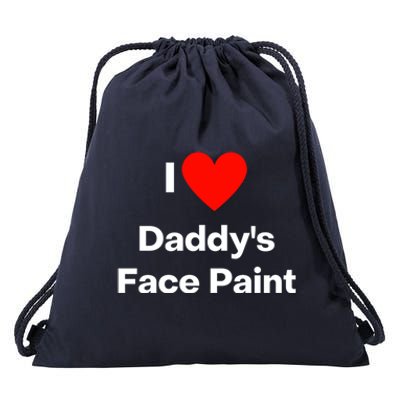 I Love Daddys Face Paint Gift Drawstring Bag