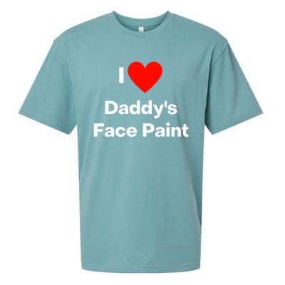 I Love Daddys Face Paint Gift Sueded Cloud Jersey T-Shirt