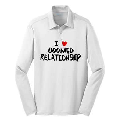 I Love Doomed Relationship Silk Touch Performance Long Sleeve Polo