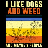 I Like Dogs And Weed And Maybe 3 People 7-Panel Snapback Hat