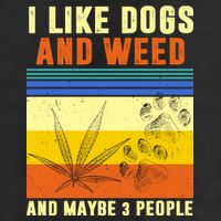 I Like Dogs And Weed And Maybe 3 People Adult Drive Performance Visor