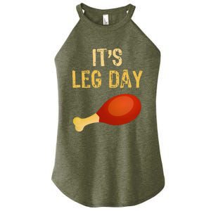 It's Leg Day Funny Workout Gym Turkey Thanksgiving Women's Perfect Tri Rocker Tank