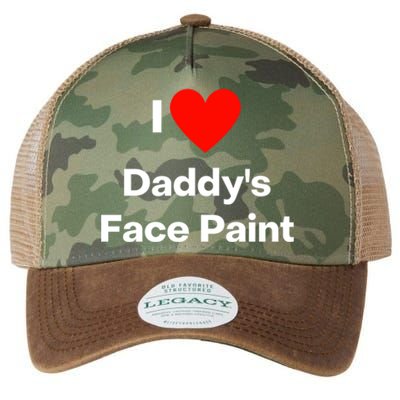 I Love Daddys Face Paint Meaningful Gift Legacy Tie Dye Trucker Hat