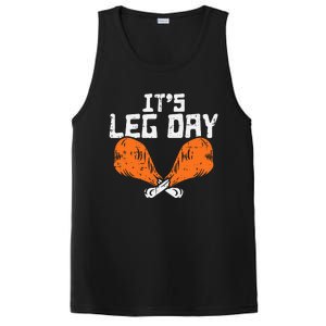 It's Leg Day Turkey Legs Funny Pun Thanksgiving PosiCharge Competitor Tank