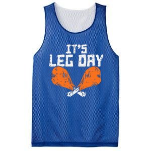 It's Leg Day Turkey Legs Funny Pun Thanksgiving Mesh Reversible Basketball Jersey Tank