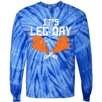 It's Leg Day Turkey Legs Funny Pun Thanksgiving Tie-Dye Long Sleeve Shirt