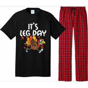 It's Leg Day Turkey Running Funny Thanksgiving Pajama Set