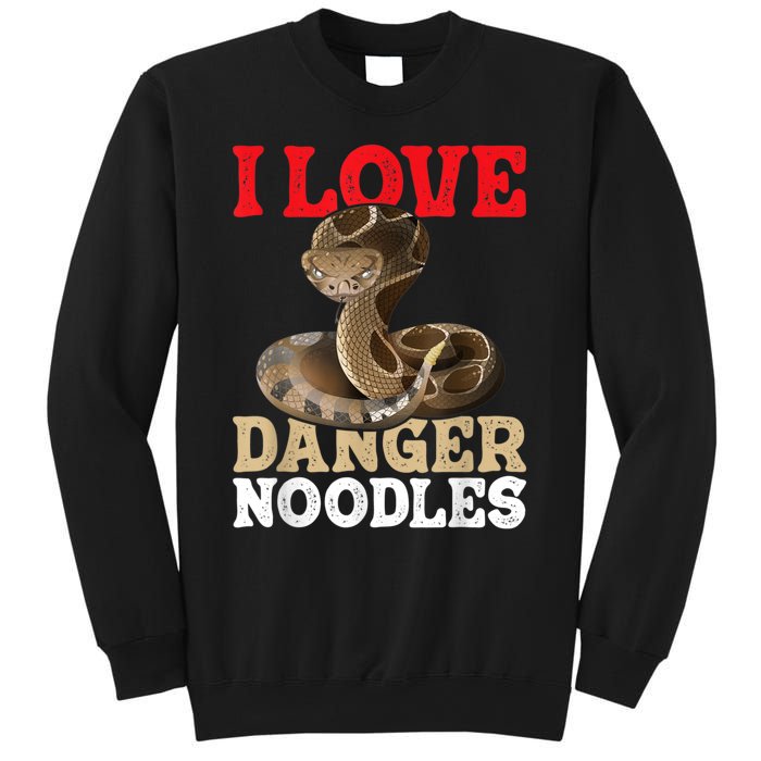 I Love Danger Noodles Snake Lover Herpetologist Zoology Sweatshirt