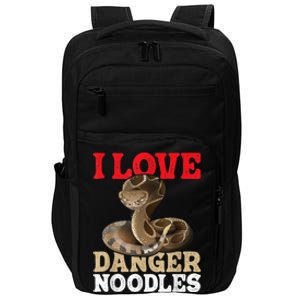 I Love Danger Noodles Snake Lover Herpetologist Zoology Impact Tech Backpack