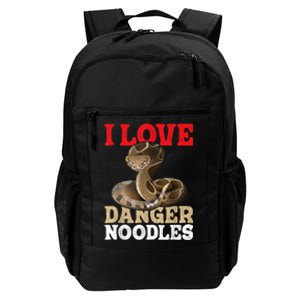 I Love Danger Noodles Snake Lover Herpetologist Zoology Daily Commute Backpack