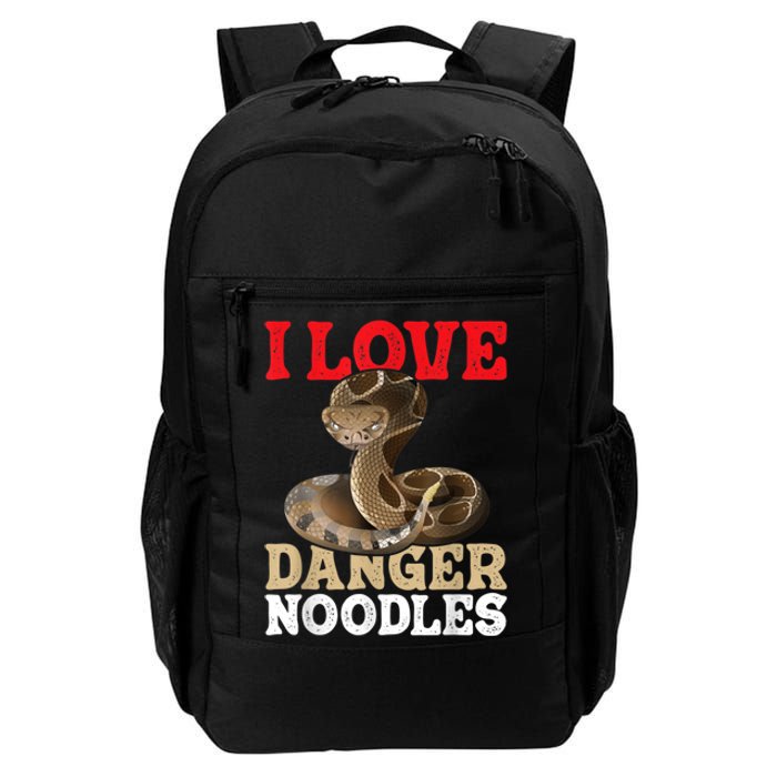 I Love Danger Noodles Snake Lover Herpetologist Zoology Daily Commute Backpack