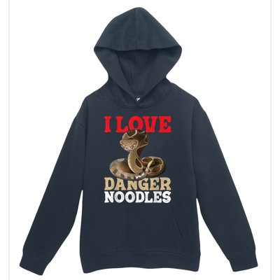 I Love Danger Noodles Snake Lover Herpetologist Zoology Urban Pullover Hoodie