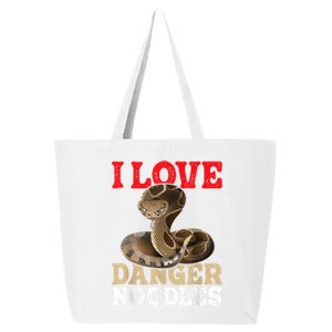 I Love Danger Noodles Snake Lover Herpetologist Zoology 25L Jumbo Tote