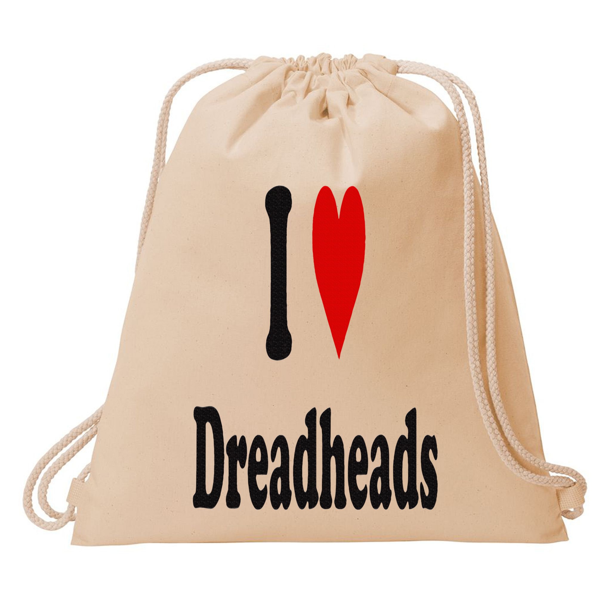 I Love Dreadheads I Heart Dreadheads Drawstring Bag