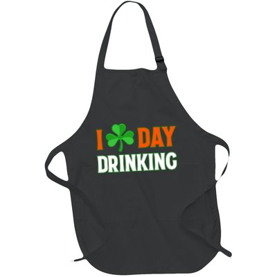 I Love Day Drinking Lucky Irish Shamrock Saint Patrick's Day Apron