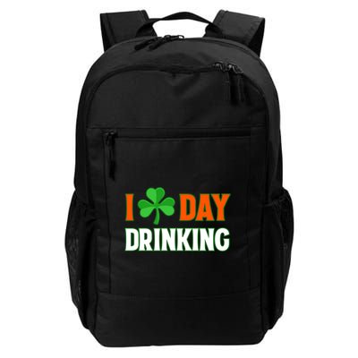I Love Day Drinking Lucky Irish Shamrock Saint Patrick's Day Backpack