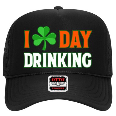 I Love Day Drinking Lucky Irish Shamrock Saint Patrick's Day Trucker Hat