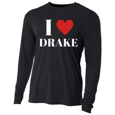 I Love D.R.A.K.E Heart Family Lover Cooling Performance Long Sleeve Crew