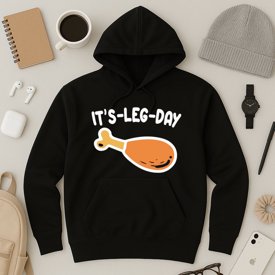 Its Leg Day Funny Thanksgiving Gym Hoodie
