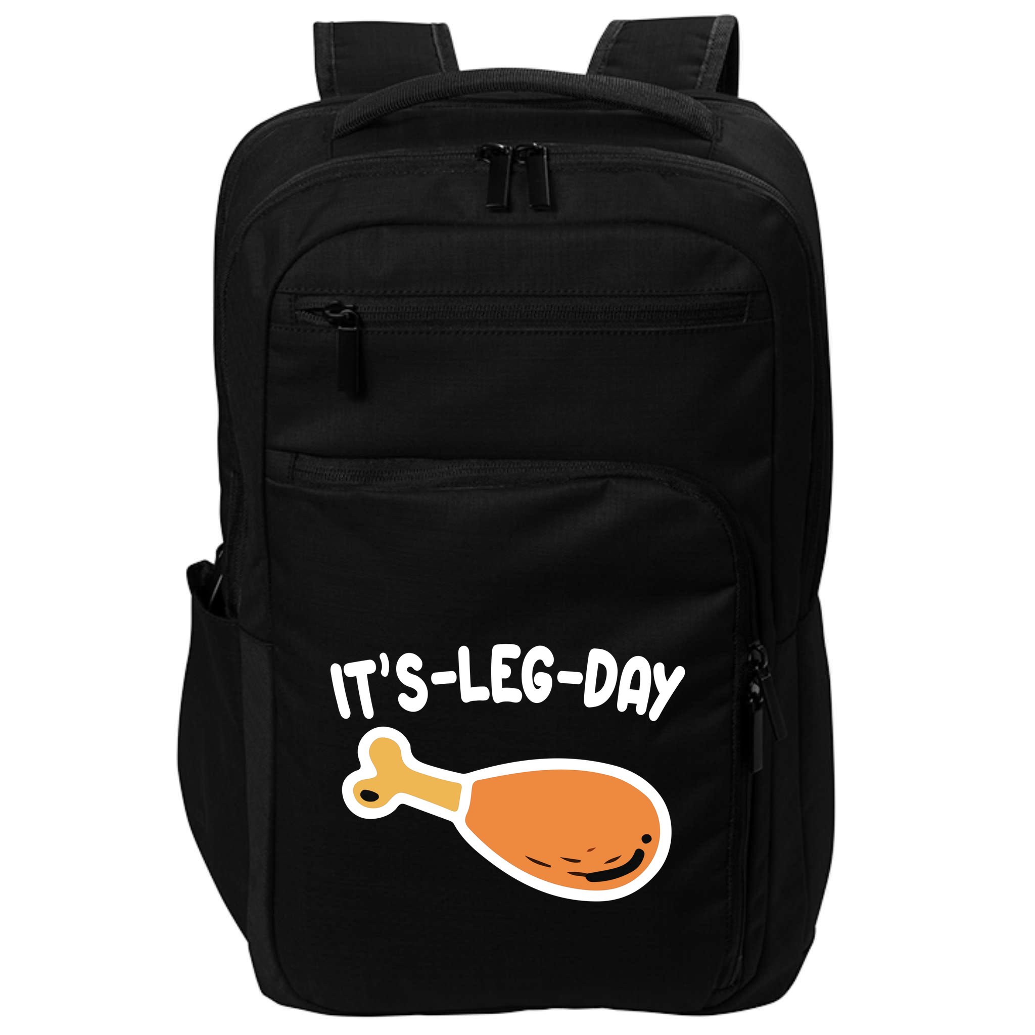 Its Leg Day Funny Thanksgiving Gym Impact Tech Backpack