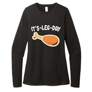 Its Leg Day Funny Thanksgiving Gym Womens CVC Long Sleeve Shirt