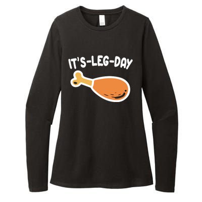 Its Leg Day Funny Thanksgiving Gym Womens CVC Long Sleeve Shirt