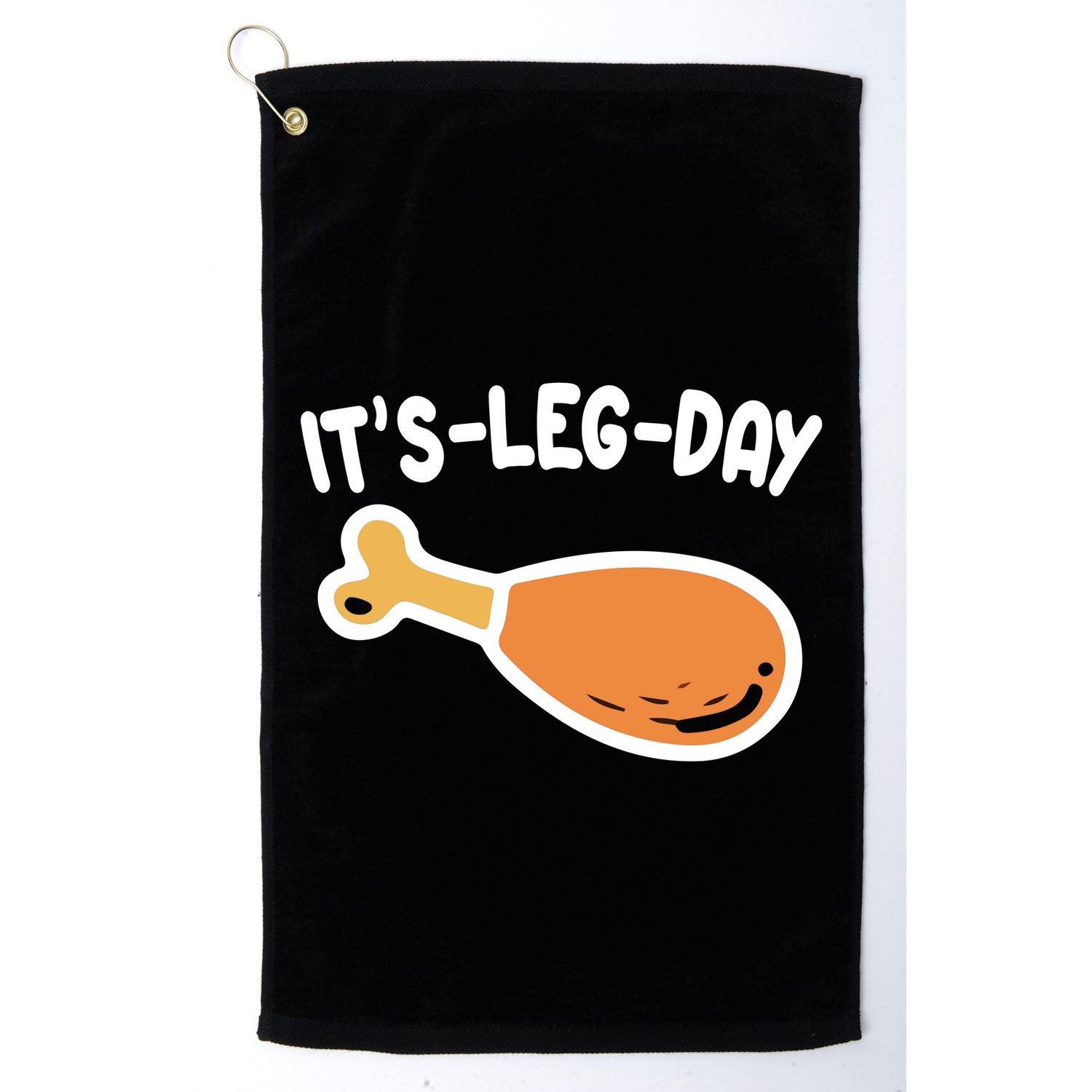 Its Leg Day Funny Thanksgiving Gym Golf Towel
