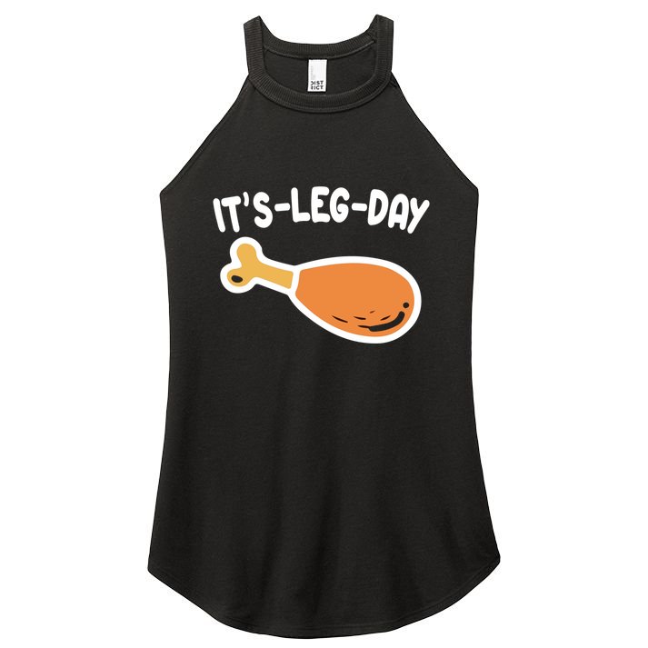Its Leg Day Funny Thanksgiving Gym Women's Perfect Tri Rocker Tank