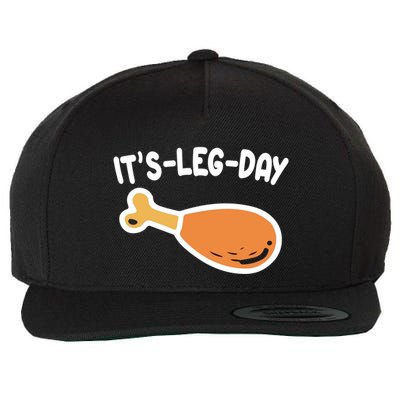 Its Leg Day Funny Thanksgiving Gym Wool Snapback Cap