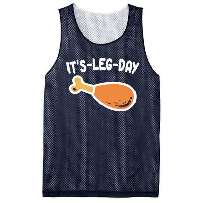 Its Leg Day Funny Thanksgiving Gym Mesh Reversible Basketball Jersey Tank