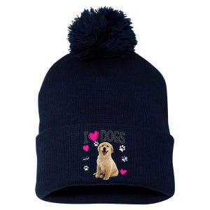 I Love Dogs Golden Labrador Retriever T Pom Pom 12in Knit Beanie