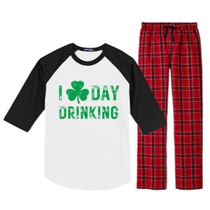 I Love Day Drinking Shamrock Heart Love St PaddyS Day Raglan Sleeve Pajama Set