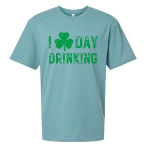 I Love Day Drinking Shamrock Heart Love St PaddyS Day Sueded Cloud Jersey T-Shirt